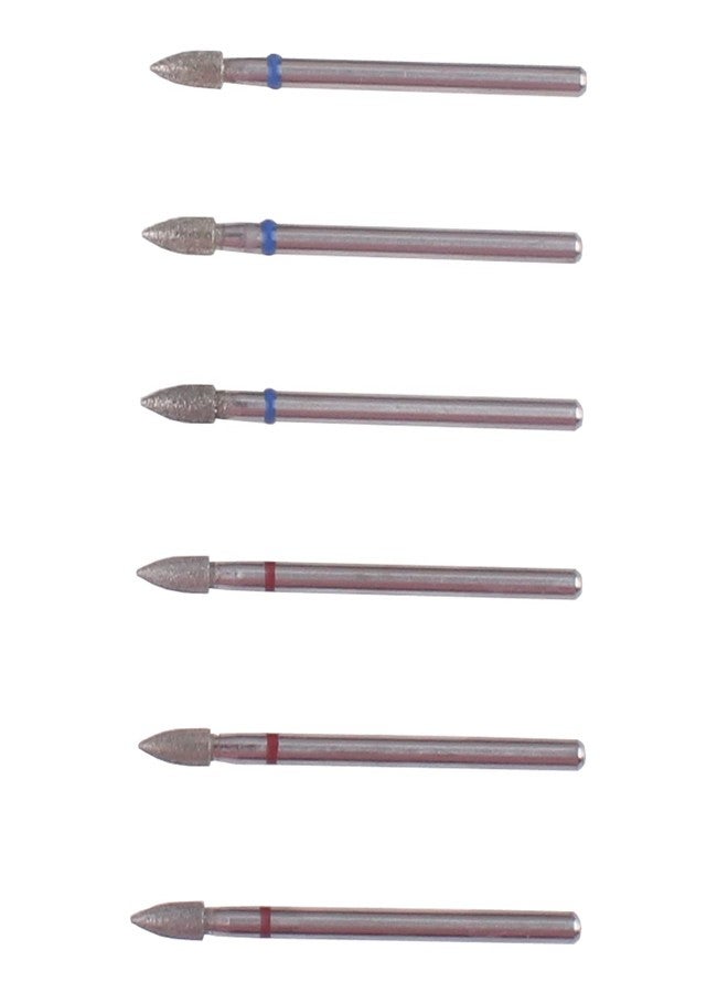 MZCMSL 6pcs Cone Cuticle Drill Bits with Case, Pro Diamond Nail Bit for Russian Manicure, 3/32 Shank efile Bit Set (Fine+Medium) - Image 3